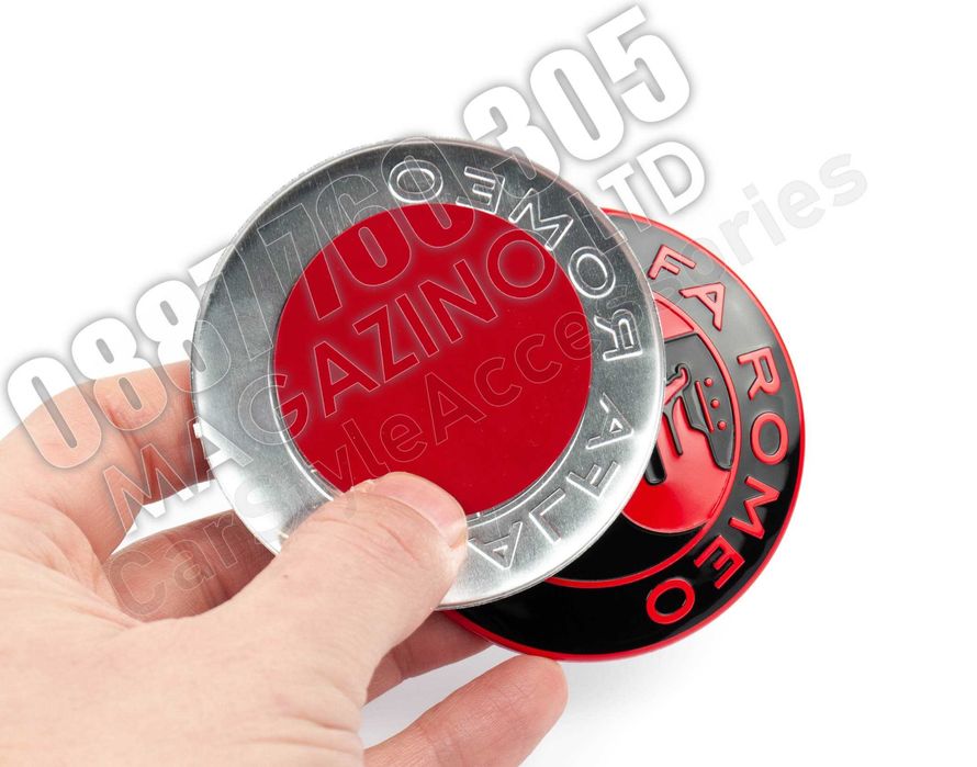 Червени Емблеми за Алфа Ромео 2бр. 147 159 Brera Mito Giulietta