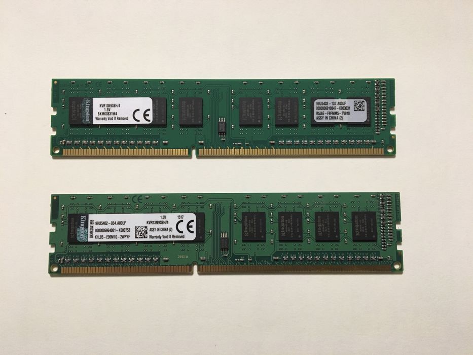 Kit 8Gb (4+4) memorii DDR3-1333 PC3-10600 Kingston KVR13N9S8H/4