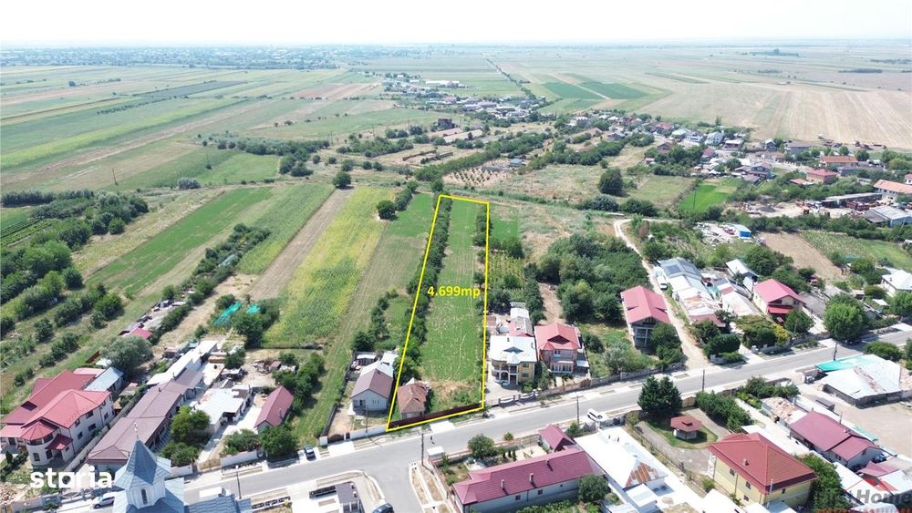 Teren  4.699mp sat Milcov de vanzare la sosea