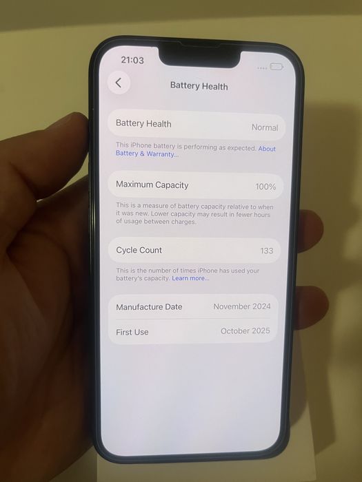 Iphone 16e 128GB 100% bat