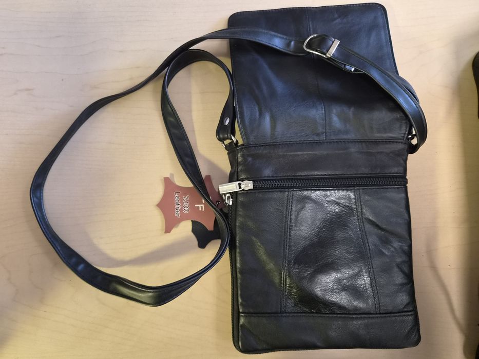 Чисто нова мъжка чанта от естествена кожа (100% Leather)