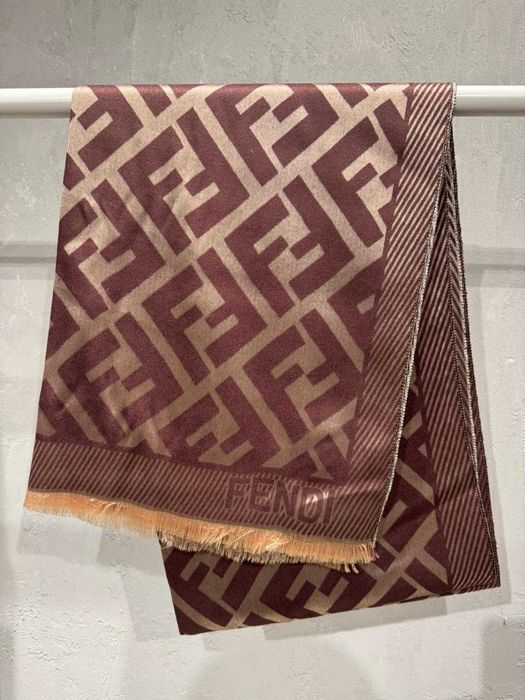Eșarfă FENDI Jacquard maro