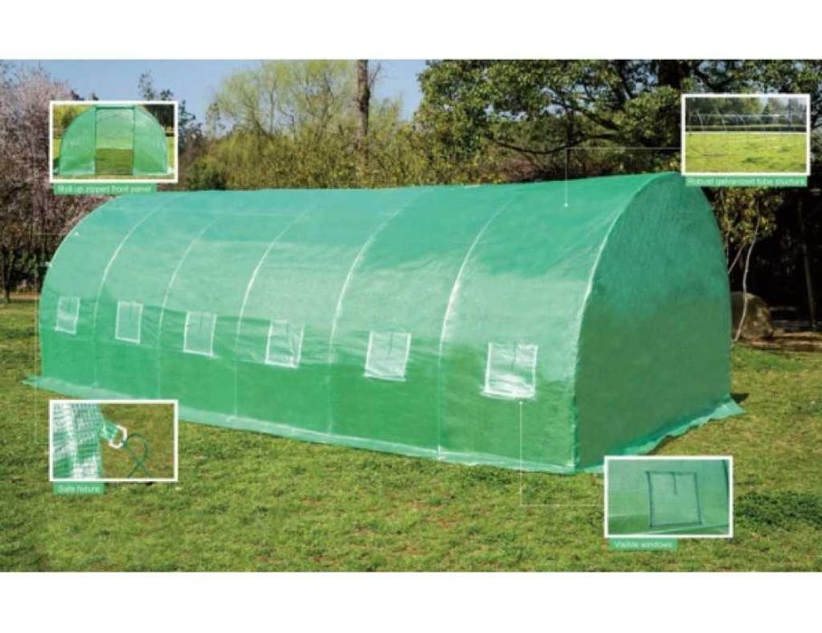 Сглобяема оранжерия парник с 2 врати и UV защита 180 грама на кв.м.