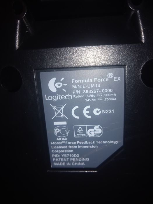 Оригинальный Logitech Formula Force EX игровой руль + педали. Обмен