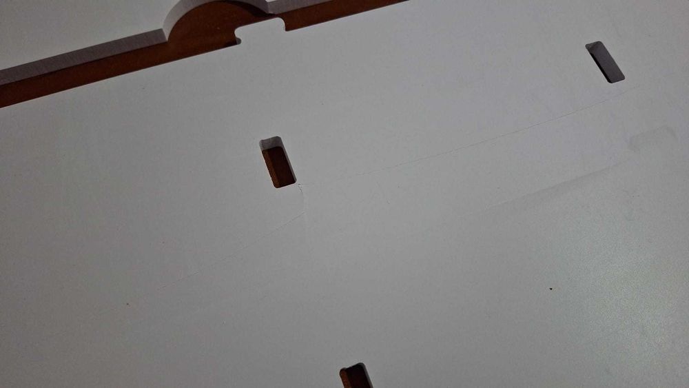 Suport monitor, lemn, 24 x 10 x 20.4 cm, raft depozitare, alb