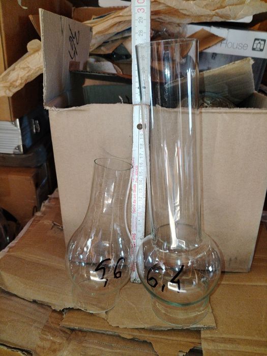 Sticle lampă gaz, opalină petrol diferite dimensiuni