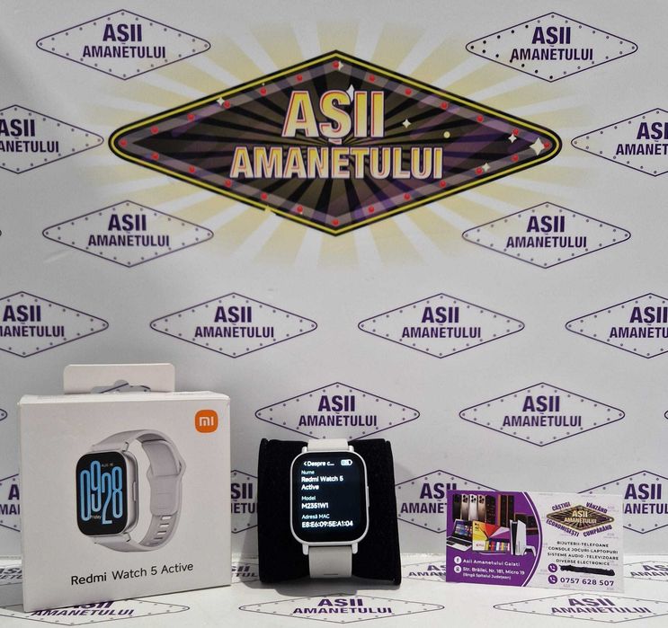 Asii Amanetului - Apple Watch SE(GPS) Gen2 40mm 32gb si Redmi Watch 5 Active cu incarcator si cutie