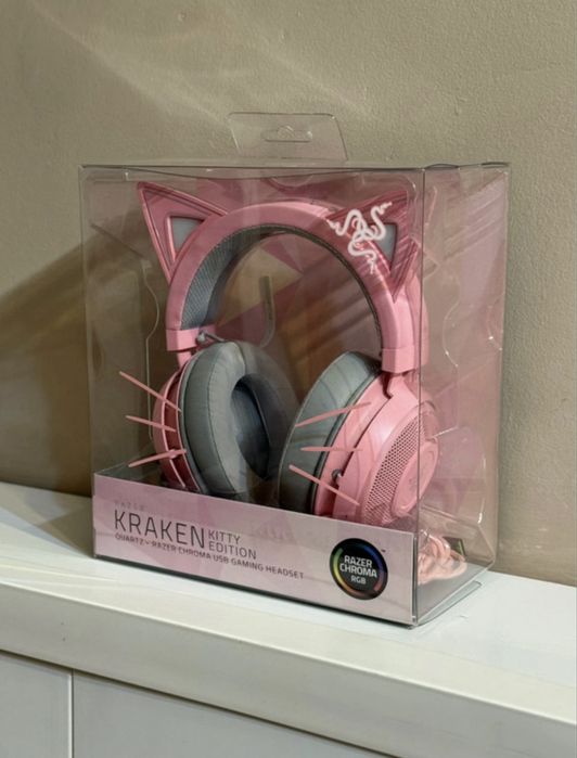 Căști gaming Razer Kraken Kitty Edition Quartz, NOI