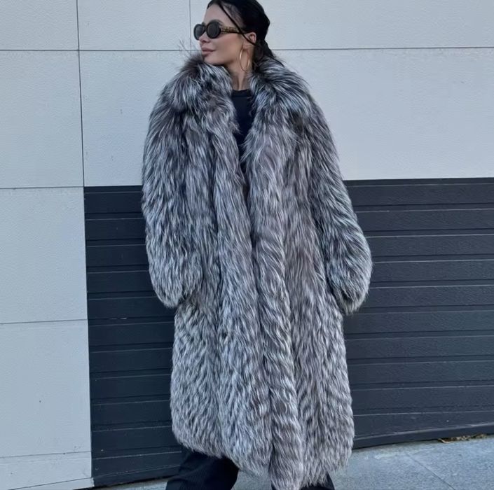 Palton blana naturala VULPE