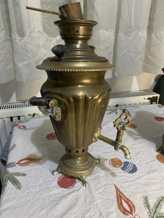 Samovar cu ibric turcesc din cupru
