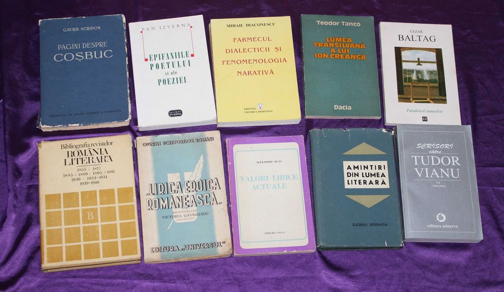 lot 85 carti critica istorie literara, studii literare memorialistica