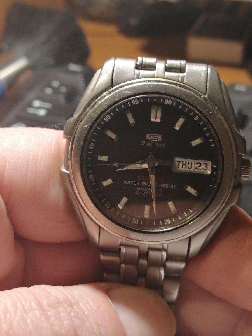 Seiko 5 superior clearance automatic 23 jewels titanium