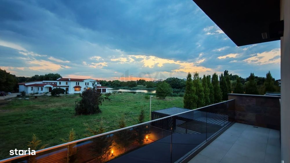 Vilă nouă Corbeanca, prima închiriere, vedere la lac, cartier priva
