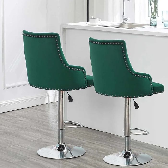 Бутиков Луксозен бар стол с висока облегалка и газов амортисьор