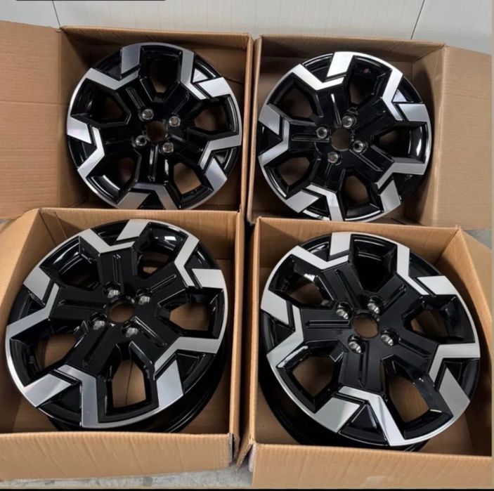 Set 4 jante aliaj R16  4x100 model 2026 Dacia Logan Sandero Jogger Doker Renault Clio Megane 2 Nissan Micra