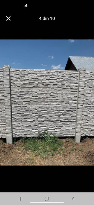 Vand gard beton simplu si cu model