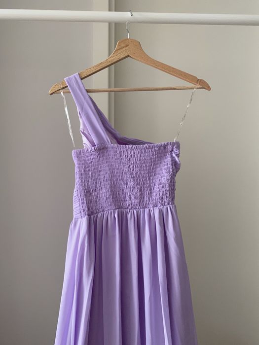 Дълга официална рокля в лавандулов цвят, М