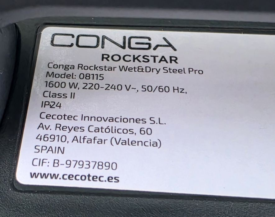 Прахосмукачка Conga 1600w 30l