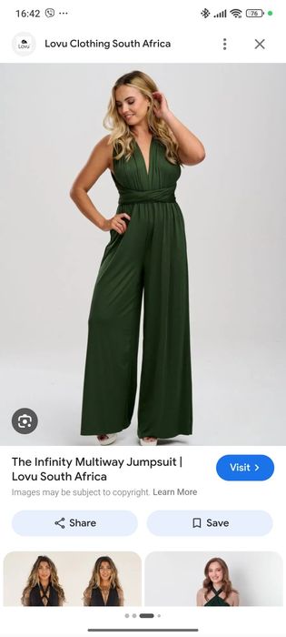 Официален черен гащеризон - Shein infinity jumpsuit