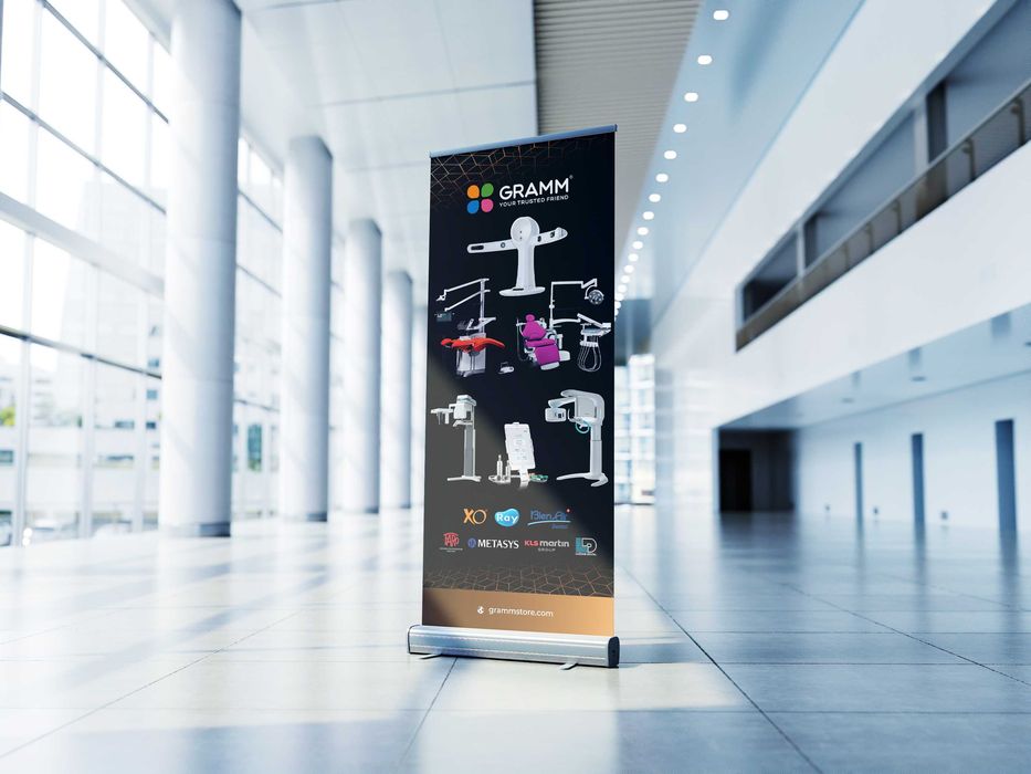 Roll up - 265 lei  / buc (sistem, print, husa)