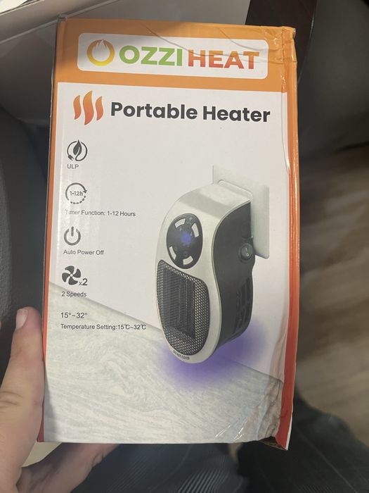 Микро керамична печка за контакт Ozzi Heat (500W) с термостат и таймер