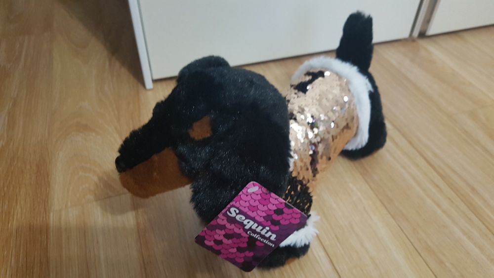 Cățel cu paiete reversibile 30 cm