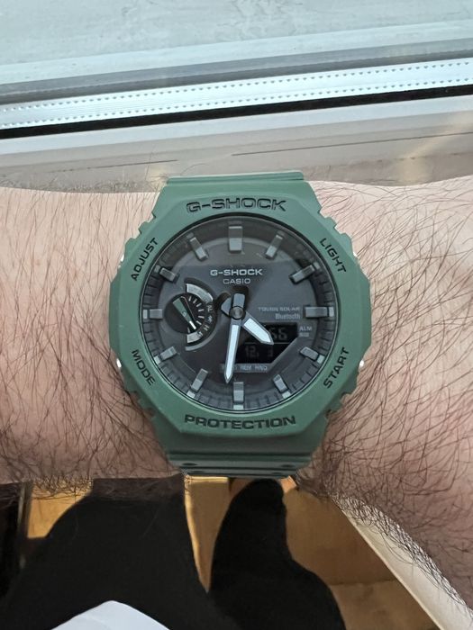 Casio G-SHOCK Oak, Green, Tough solar, Bluetooth.