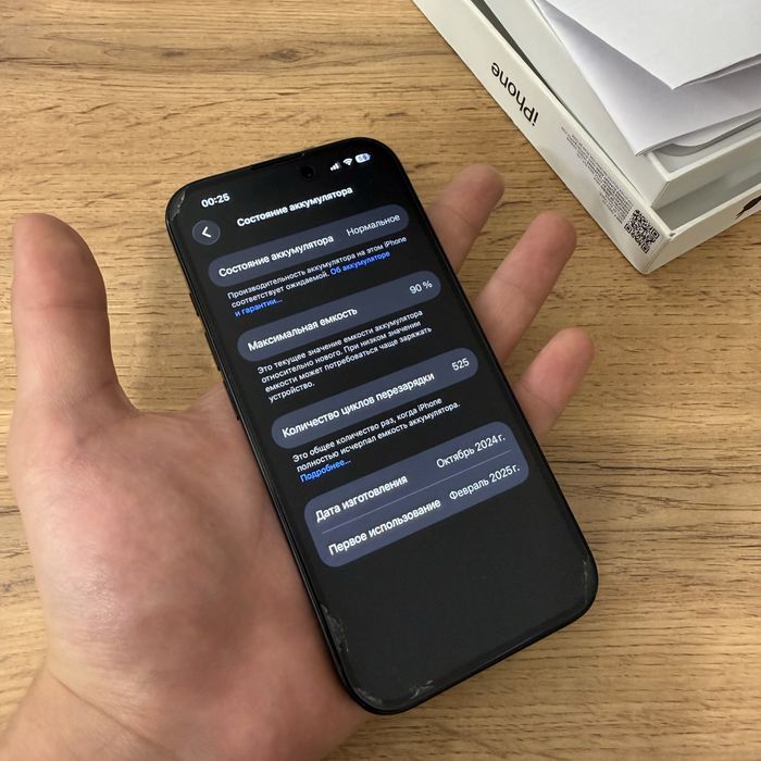 Iphone 16 128gb 90% акб черный