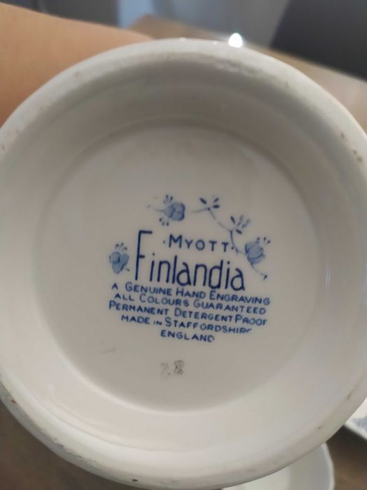 Винтидж порцеланов сервиз за кафе/чай 1982 Myott Finlandia 21 части