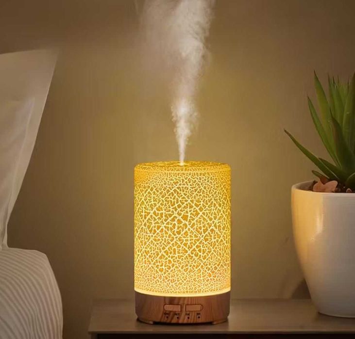 Арома дифузер и овлажнител 2 в 1, USB, 150 мл, с дистанционно, таймер