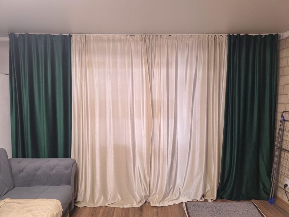 Комплект тюль и шторы
