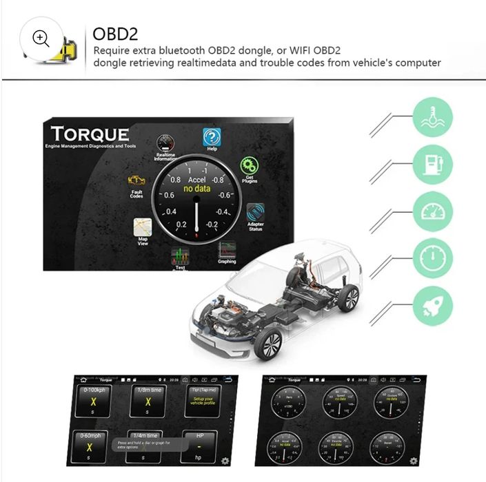 • Мултимедия - навигация Android за автомобил с копчета 4GB RAM за VW
