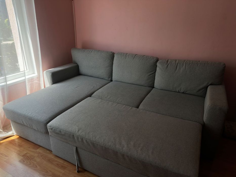 Разтегателен ъглов диван IKEA, като нов