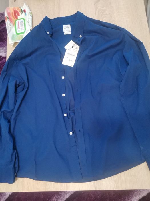 Мъжка синя риза Zara XXL