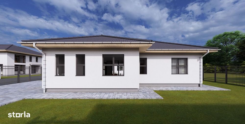 Casa la cheie 4 camere,120 mp,512 mp teren,cu gard si pavaj