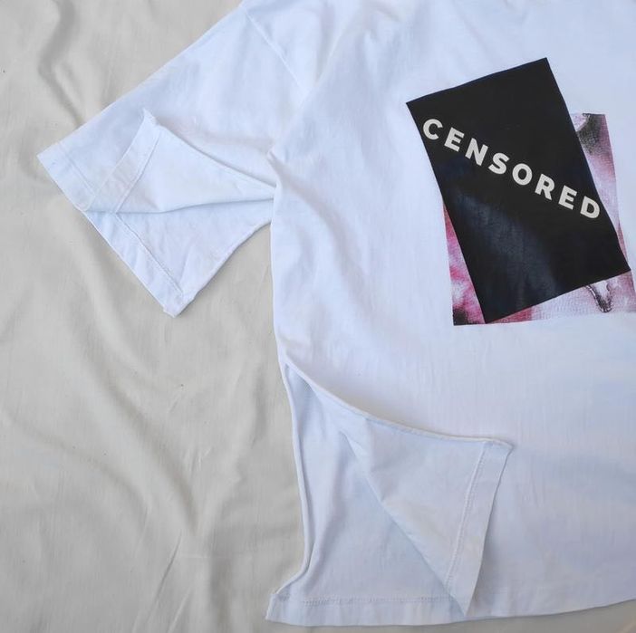 Diesel бяла тениска с интересен дизайн