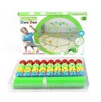 NOU-Kit de constructie cort 3D pentru copii, 87 piese,