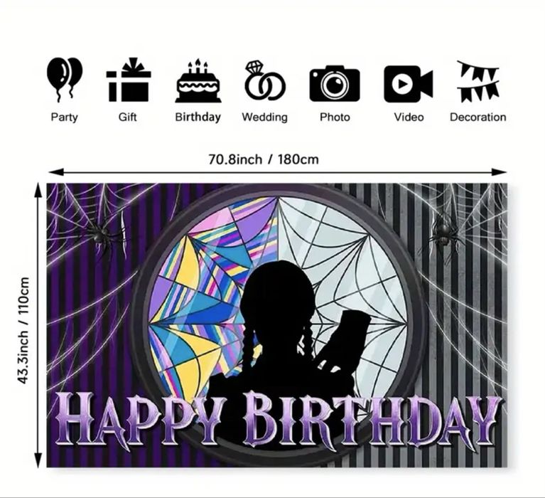 Парти украса Уенсдей