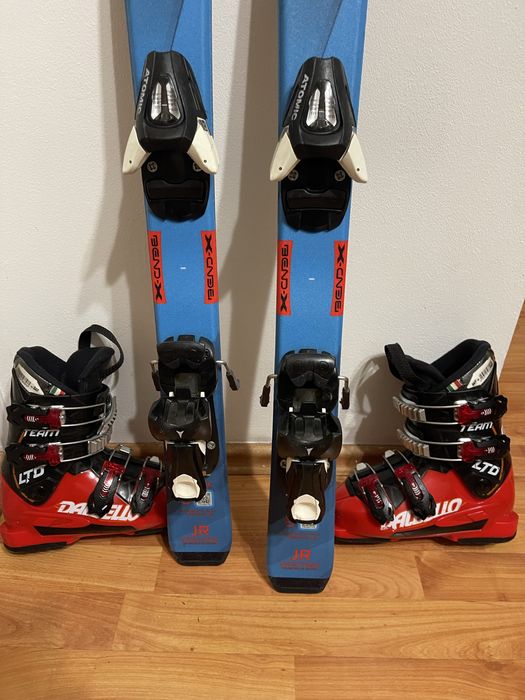 Schiuri copii 90 cm atomic cu clapari set skiuri