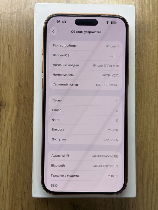 IPhone 17 Pro Max 256 100%