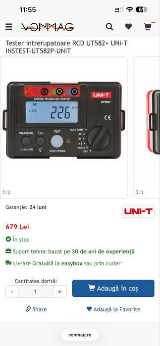 Tester RCD uni-t