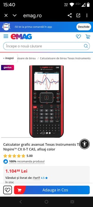 Calculator stintific Texas TI-Nspire CAS