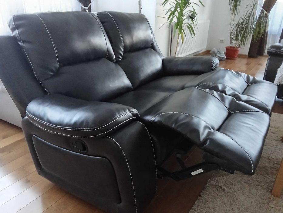 Canapea 2 locuri recliner, noua, 2000 ron