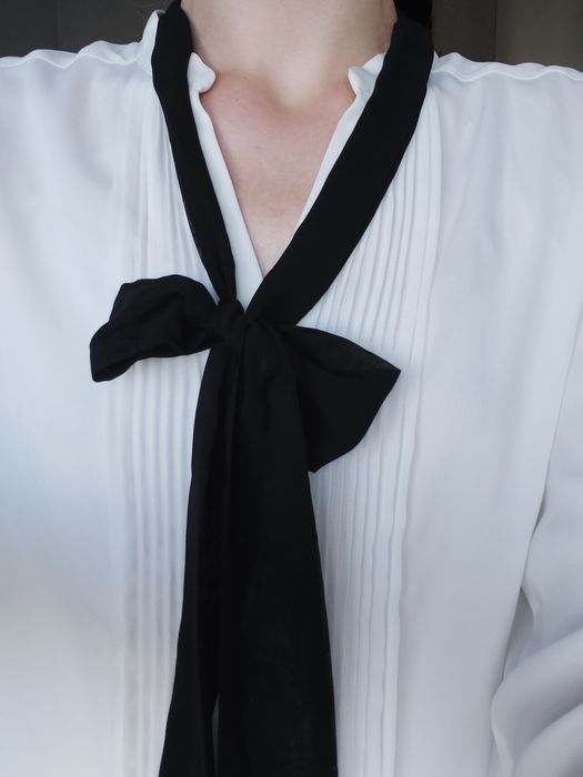 Cămașă ivoire cu fundă S/38