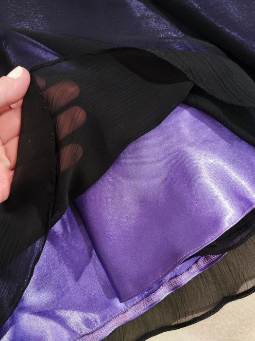 Rochie de ocazie din voal si satin