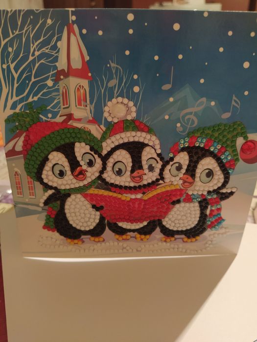 Коледна диамантена картичка