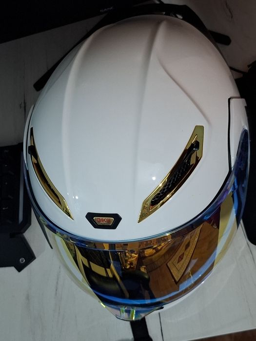 Продам! Мото шлем GIKE белый Dual Visor System (DVS)