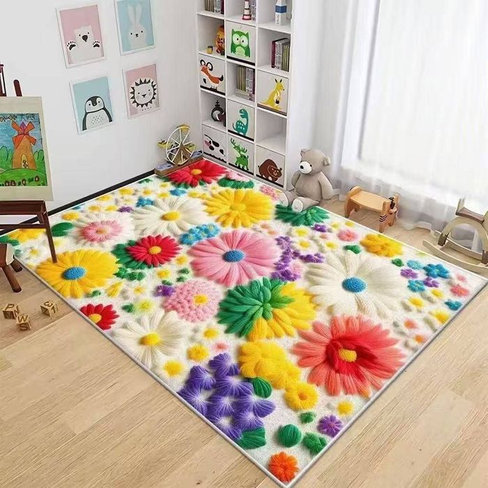 Коврик детский игровой с 3D рисунком Зайчик и Мишка