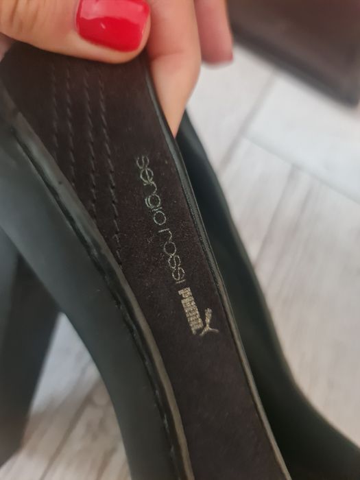 Sergio Rossi & Puma, естествен велур