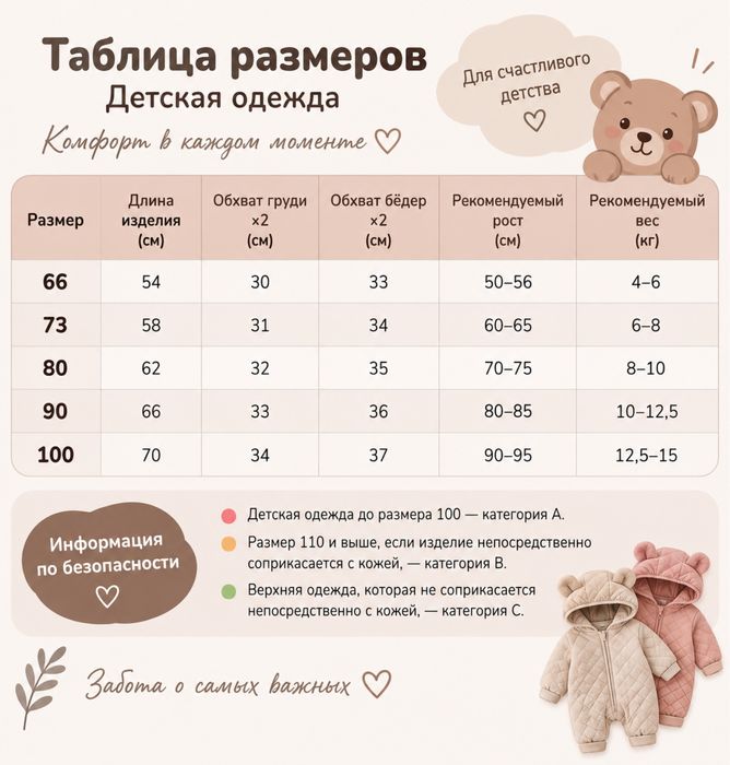 Демисезонный детский комбинезон